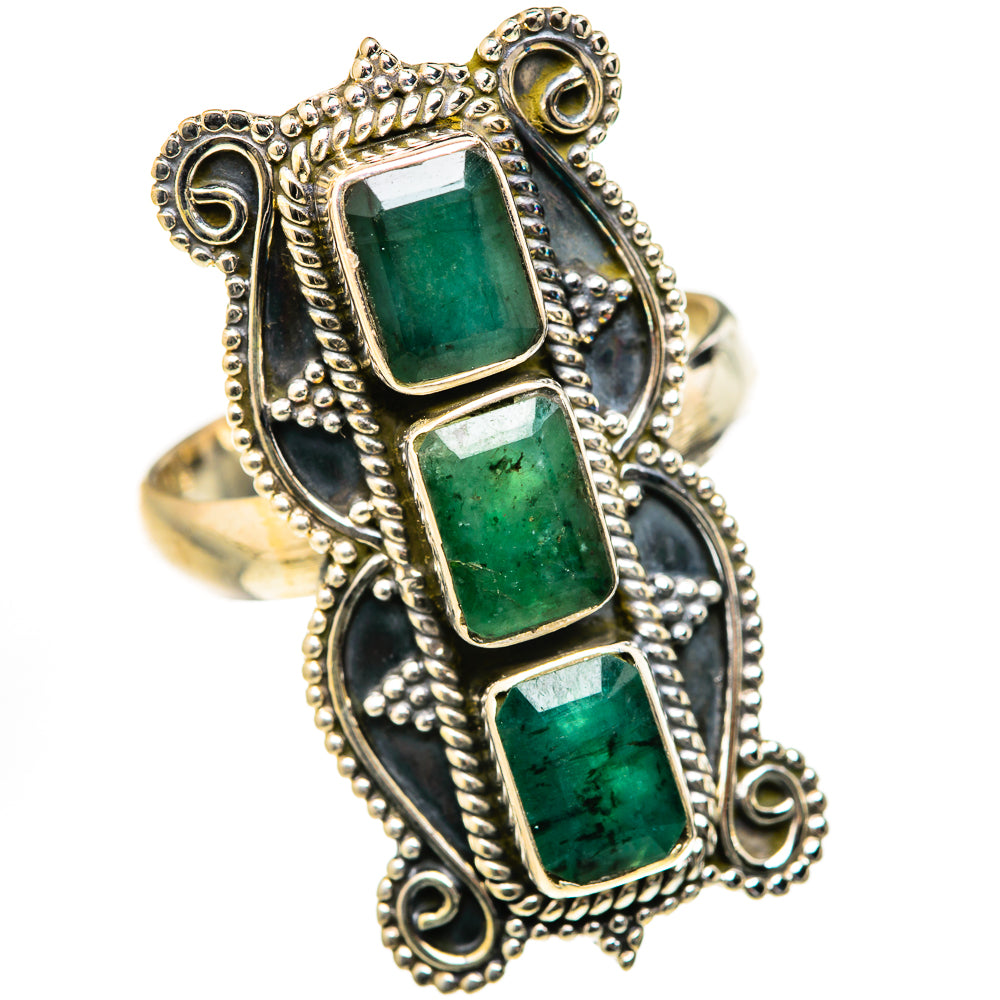 Zambian Emerald Rings handcrafted by Anasilvercos - RING127785 - Photo 2