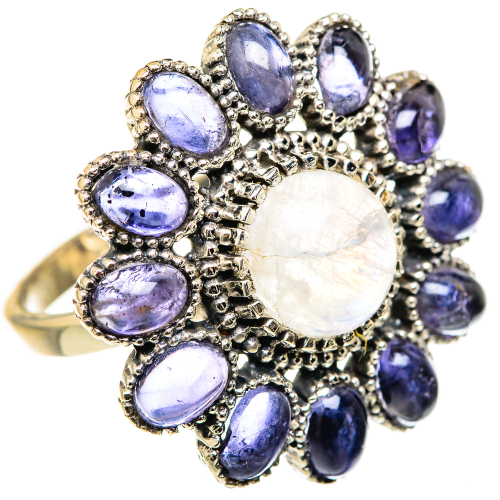 Rainbow Moonstone Rings handcrafted by Anasilvercos - RING127788 - Photo 2