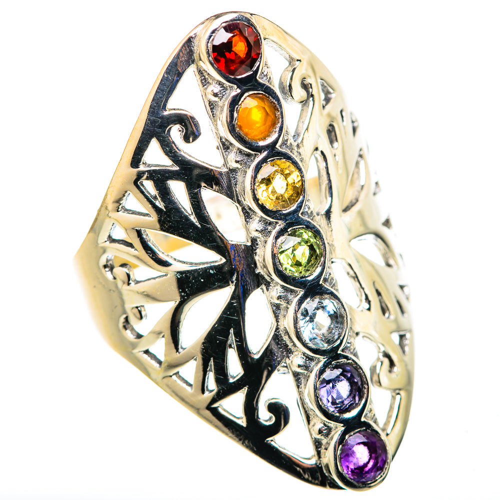 Multi-Stone Chakra Rings handcrafted by Anasilvercos - RING127856 - Photo 2