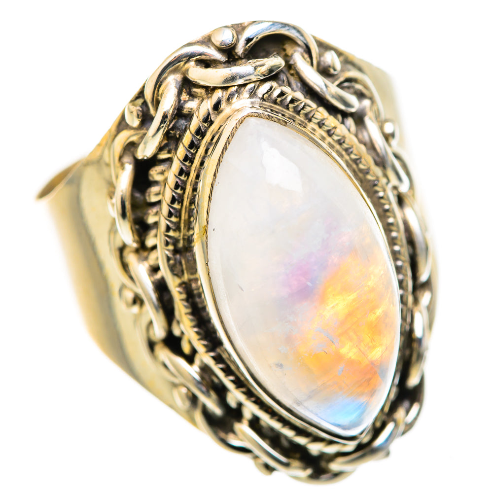 Rainbow Moonstone Rings handcrafted by Anasilvercos - RING127879 - Photo 2