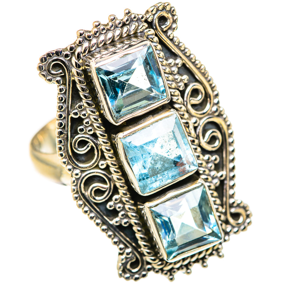 Blue Topaz Rings handcrafted by Anasilvercos - RING127914 - Photo 2