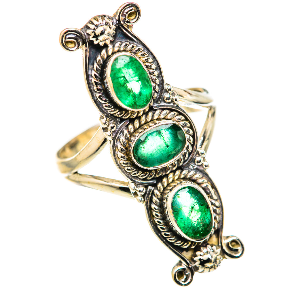 Zambian Emerald Rings handcrafted by Anasilvercos - RING127926 - Photo 2