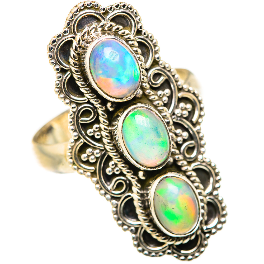 Ethiopian Opal Rings handcrafted by Anasilvercos - RING127936 - Photo 2