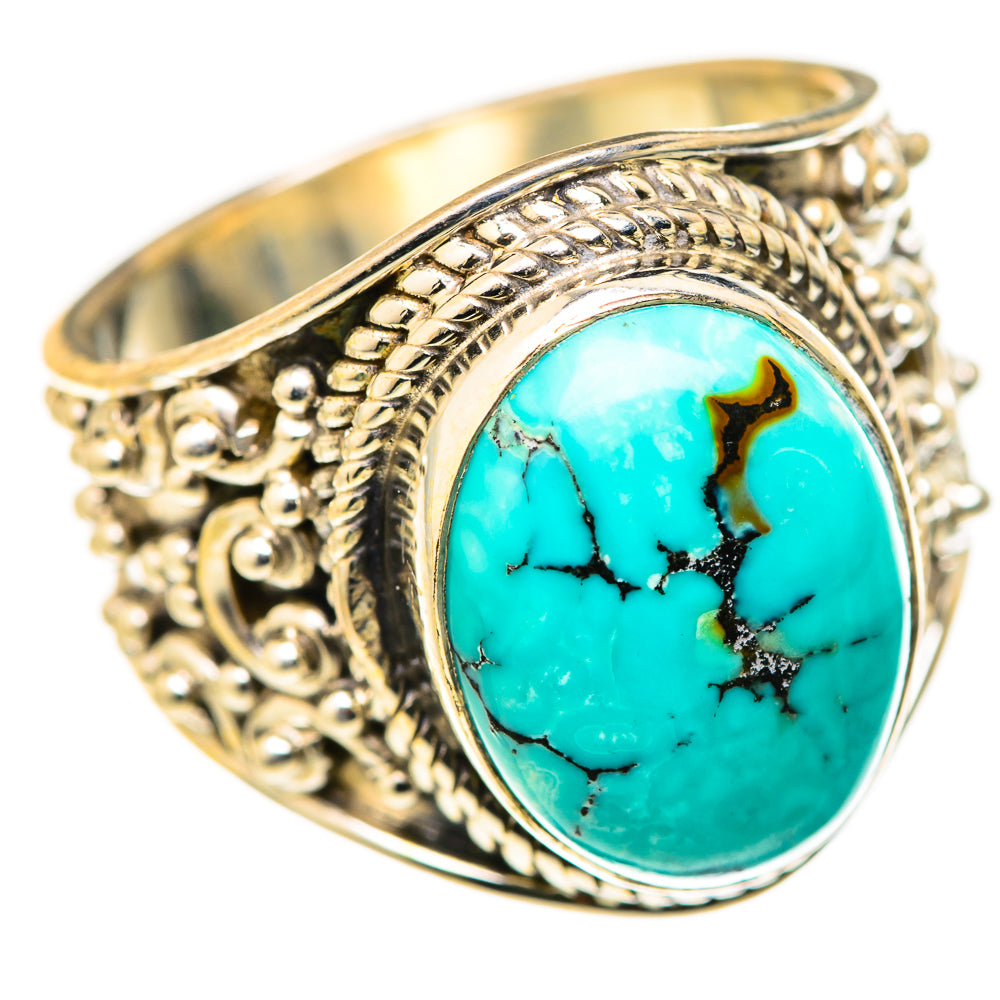 Tibetan Turquoise Rings handcrafted by Anasilvercos - RING127945 - Photo 2