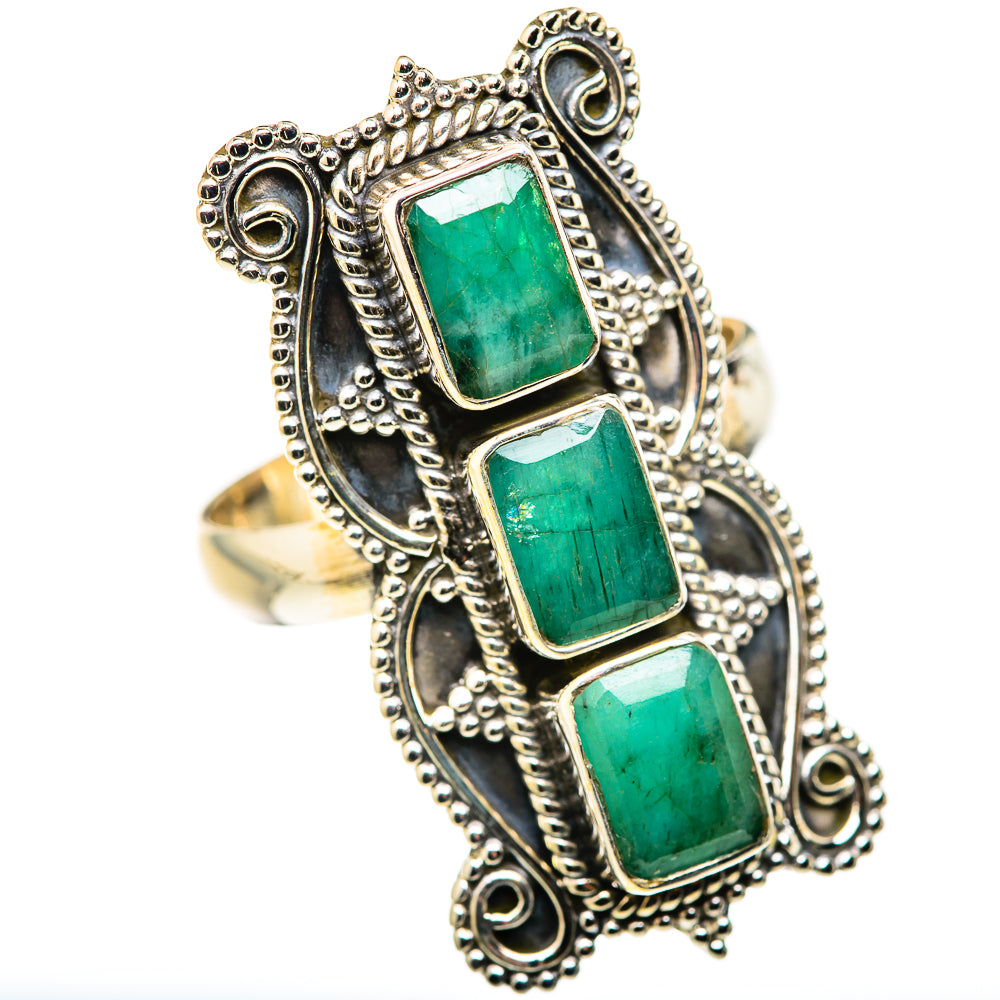 Zambian Emerald Rings handcrafted by Anasilvercos - RING127972 - Photo 2