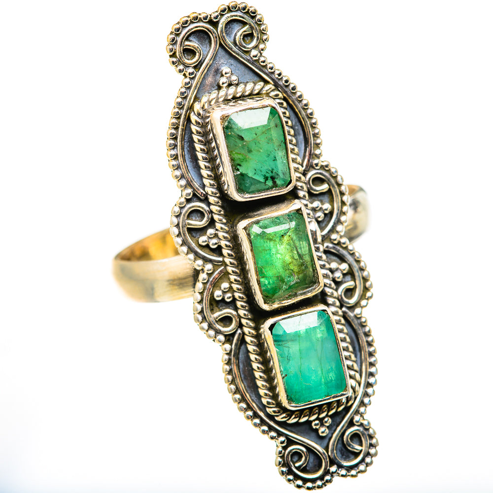 Zambian Emerald Rings handcrafted by Anasilvercos - RING127973 - Photo 2