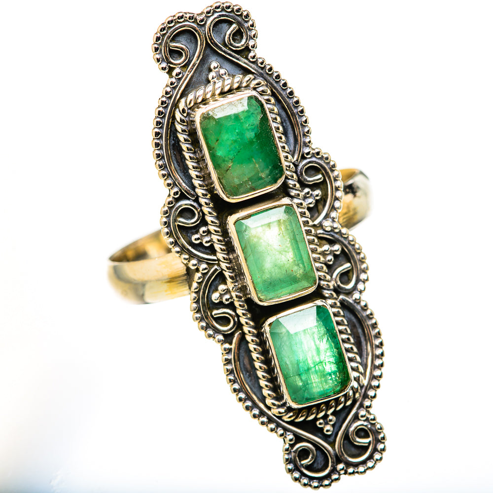 Zambian Emerald Rings handcrafted by Anasilvercos - RING127989 - Photo 2
