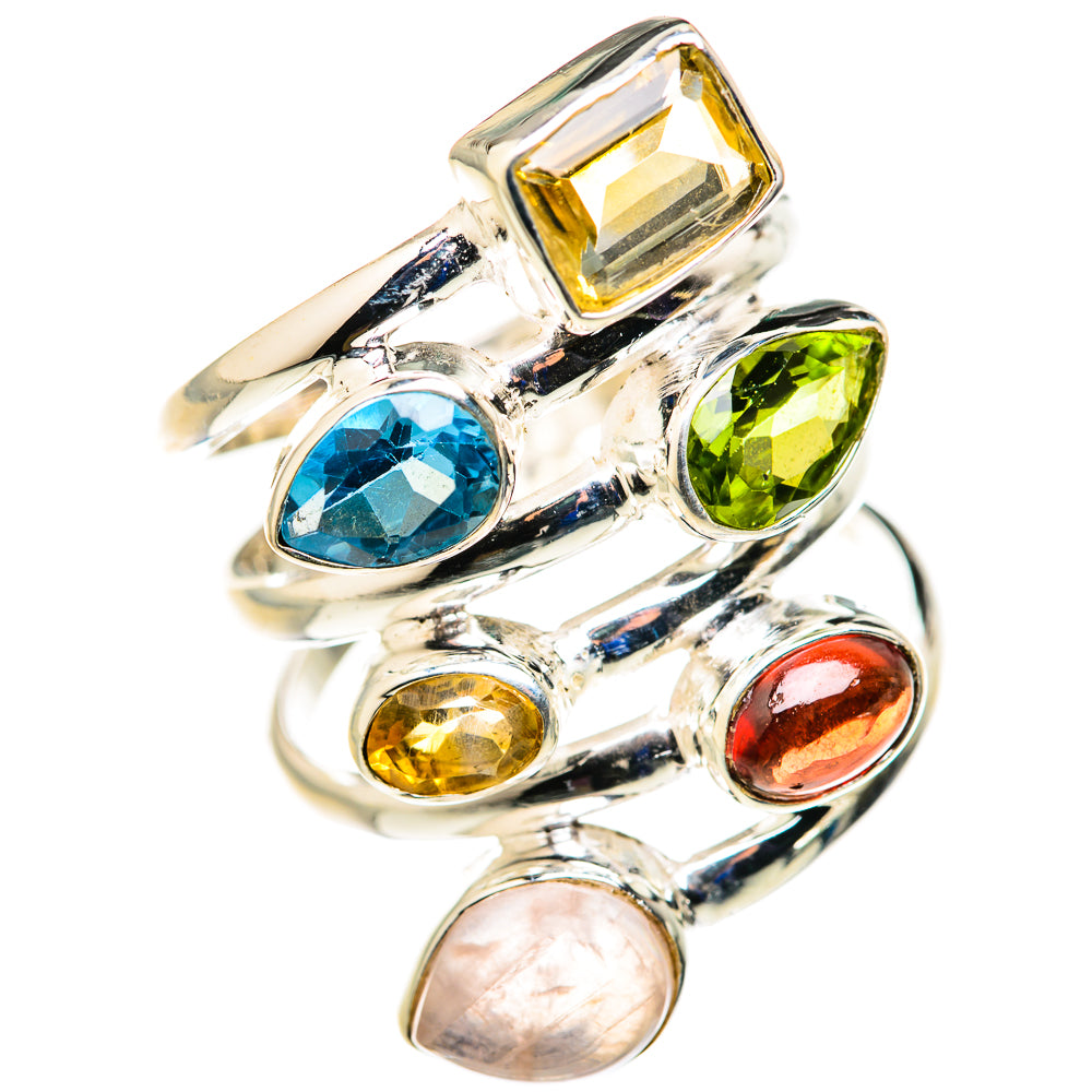 Rainbow Moonstone Rings handcrafted by Anasilvercos - RING127997 - Photo 2