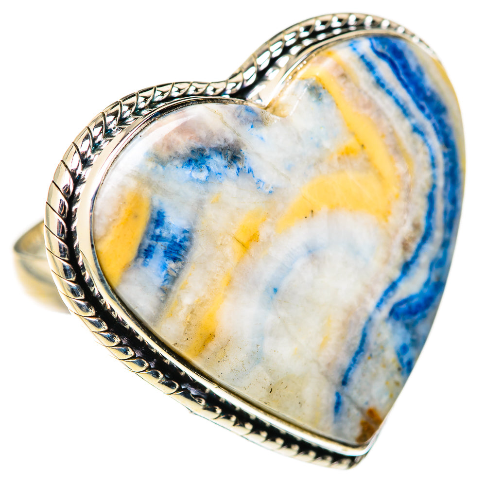 Blue Scheelite Rings handcrafted by Anasilvercos - RING128002 - Photo 2