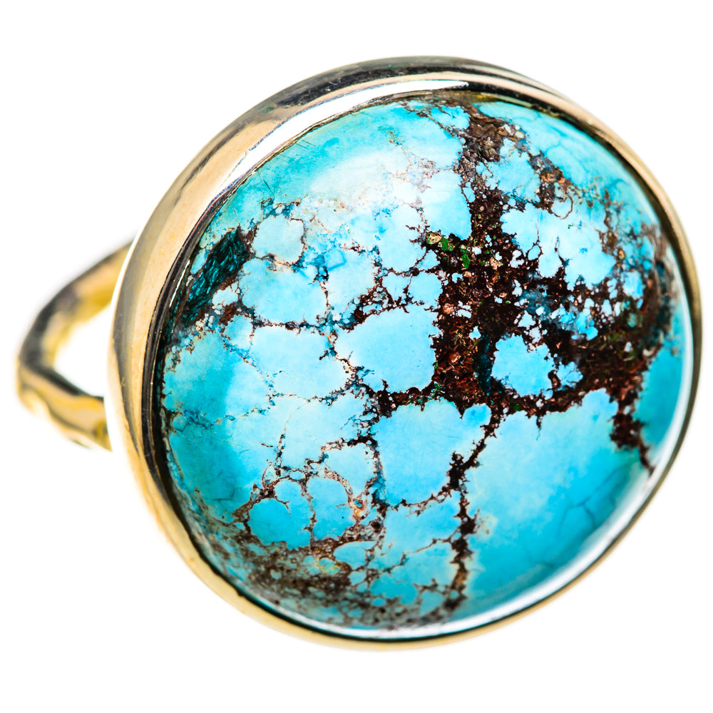 Tibetan Turquoise Rings handcrafted by Anasilvercos - RING128011 - Photo 2