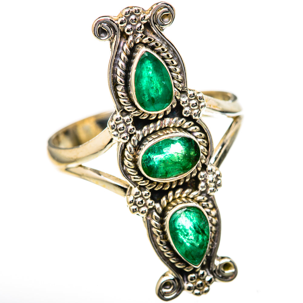 Zambian Emerald Rings handcrafted by Anasilvercos - RING128017 - Photo 2