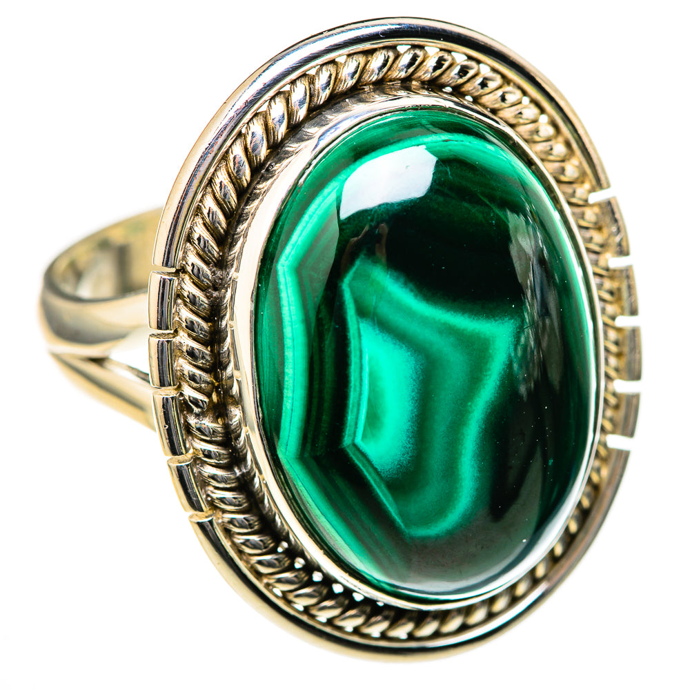 Malachite Rings handcrafted by Anasilvercos - RING128019 - Photo 2