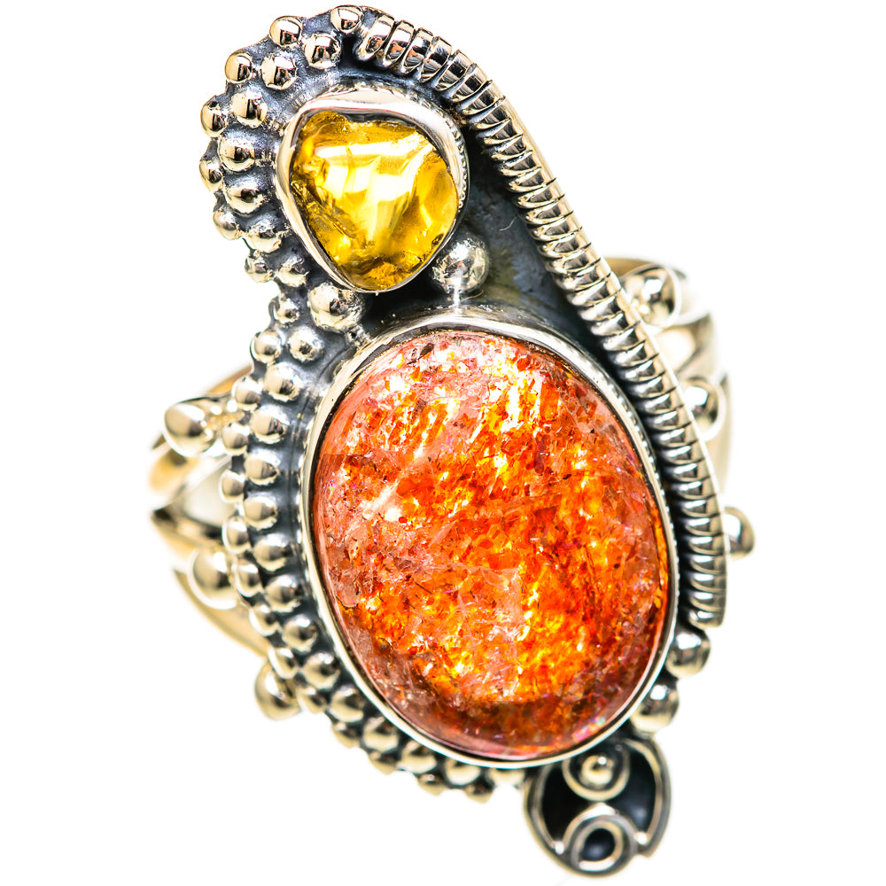 Sunstone Rings handcrafted by Anasilvercos - RING128022 - Photo 2