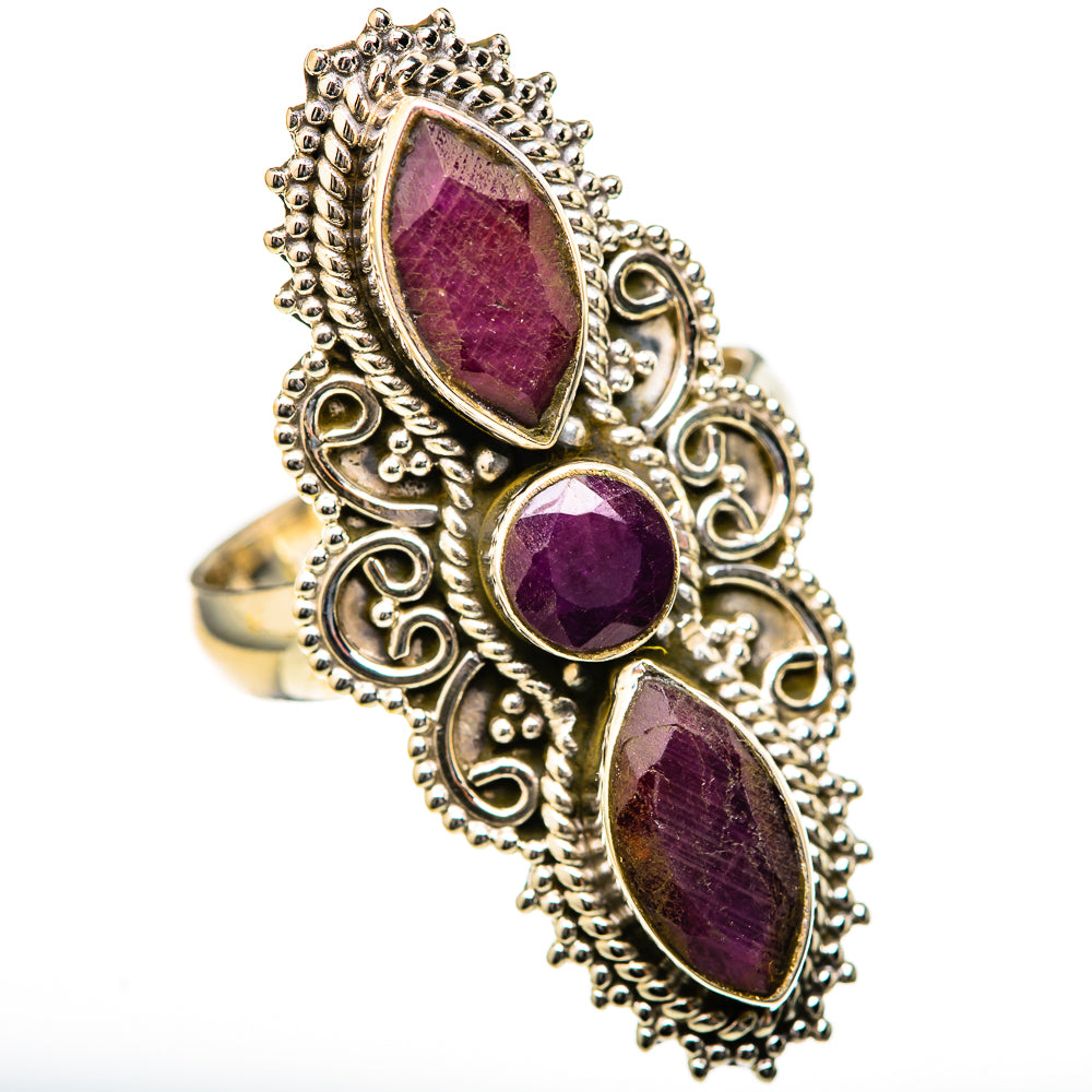 Red Sillimanite Rings handcrafted by Anasilvercos - RING128023 - Photo 2