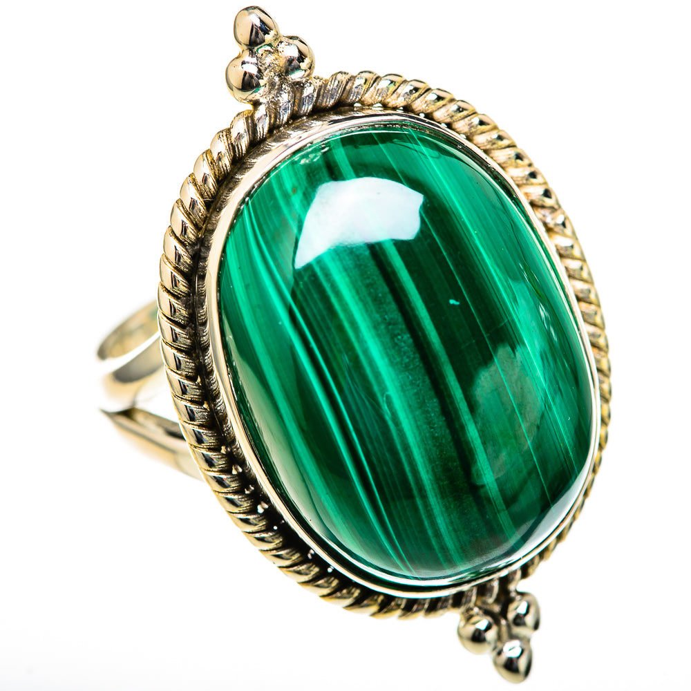 Malachite Rings handcrafted by Anasilvercos - RING128045 - Photo 2