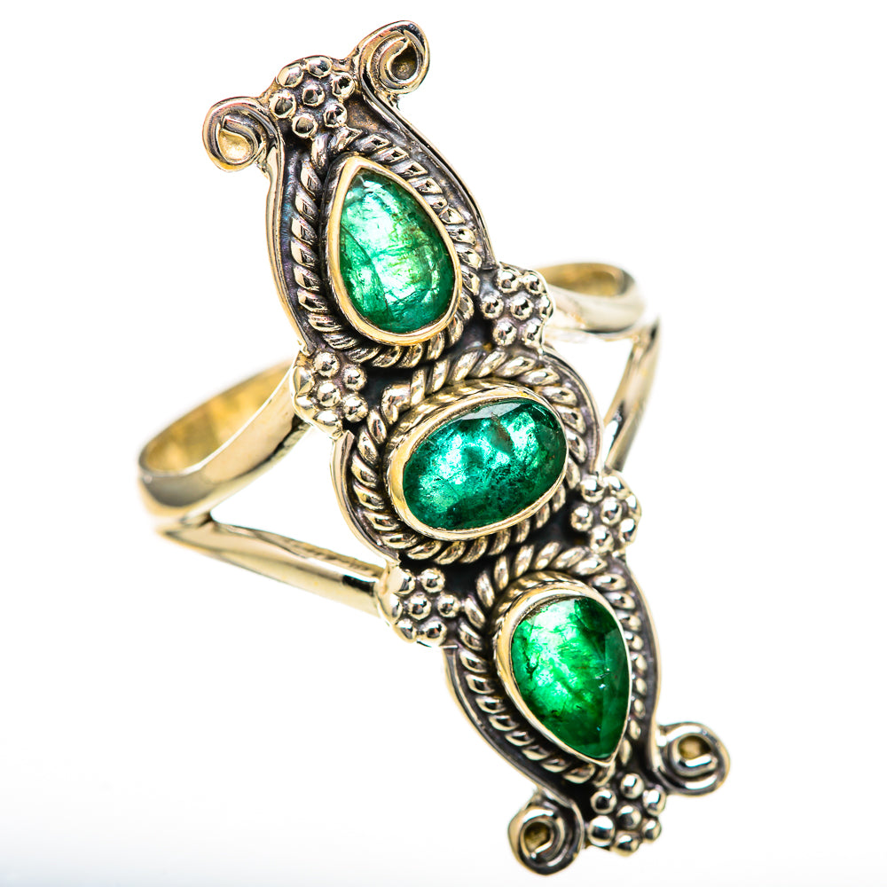 Zambian Emerald Rings handcrafted by Anasilvercos - RING128046 - Photo 2