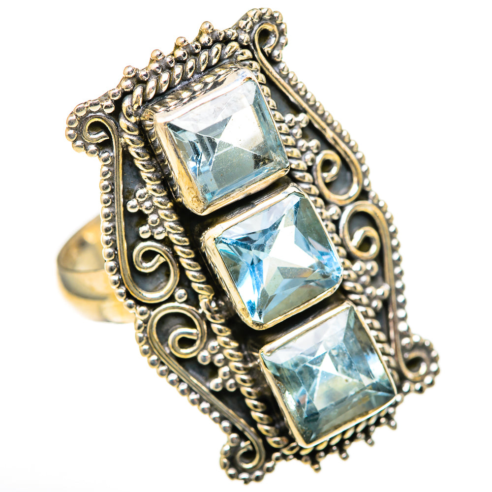Blue Topaz Rings handcrafted by Anasilvercos - RING128073 - Photo 2
