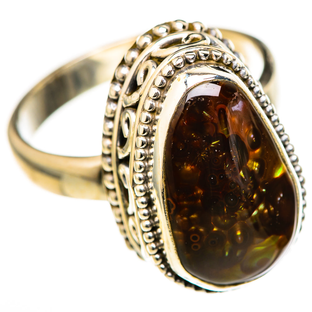 Mexican Fire Agate Rings handcrafted by Anasilvercos - RING128080 - Photo 2