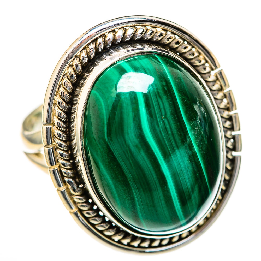 Malachite Rings handcrafted by Anasilvercos - RING128104 - Photo 2
