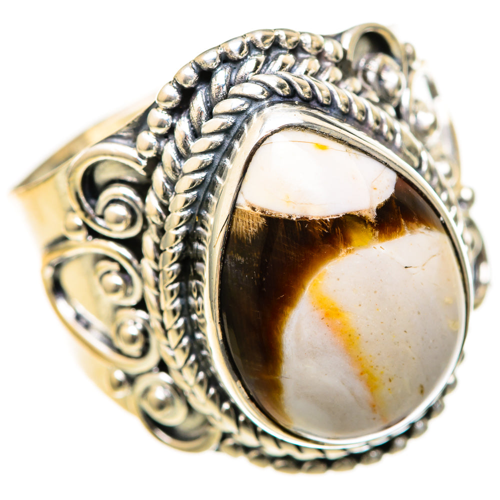 Peanut Wood Jasper Rings handcrafted by Anasilvercos - RING128106 - Photo 2