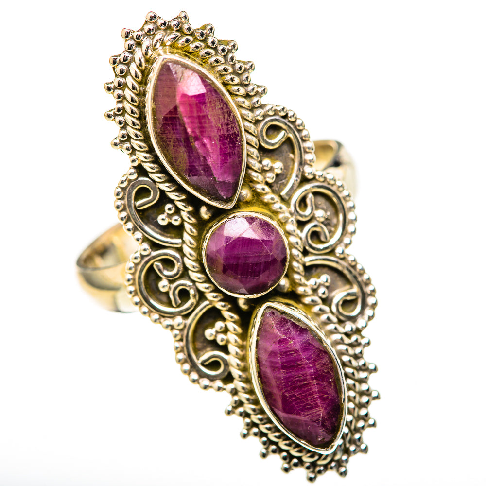 Red Sillimanite Rings handcrafted by Anasilvercos - RING128107 - Photo 2