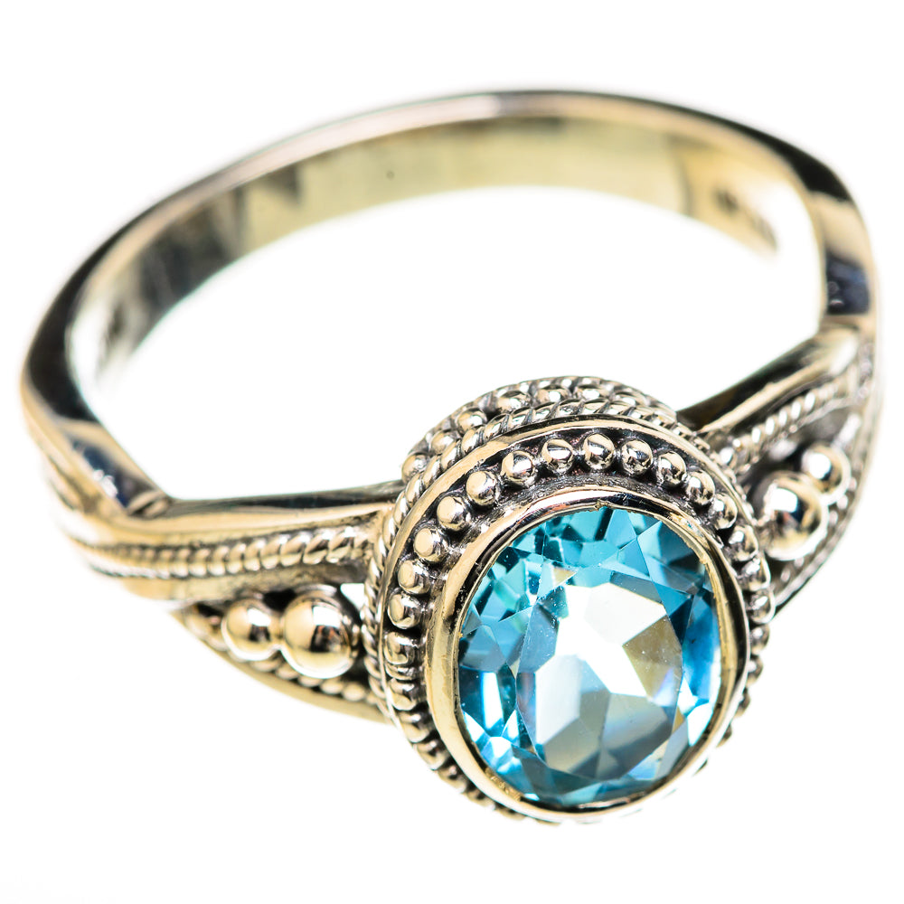 Blue Topaz Rings handcrafted by Anasilvercos - RING128124 - Photo 2