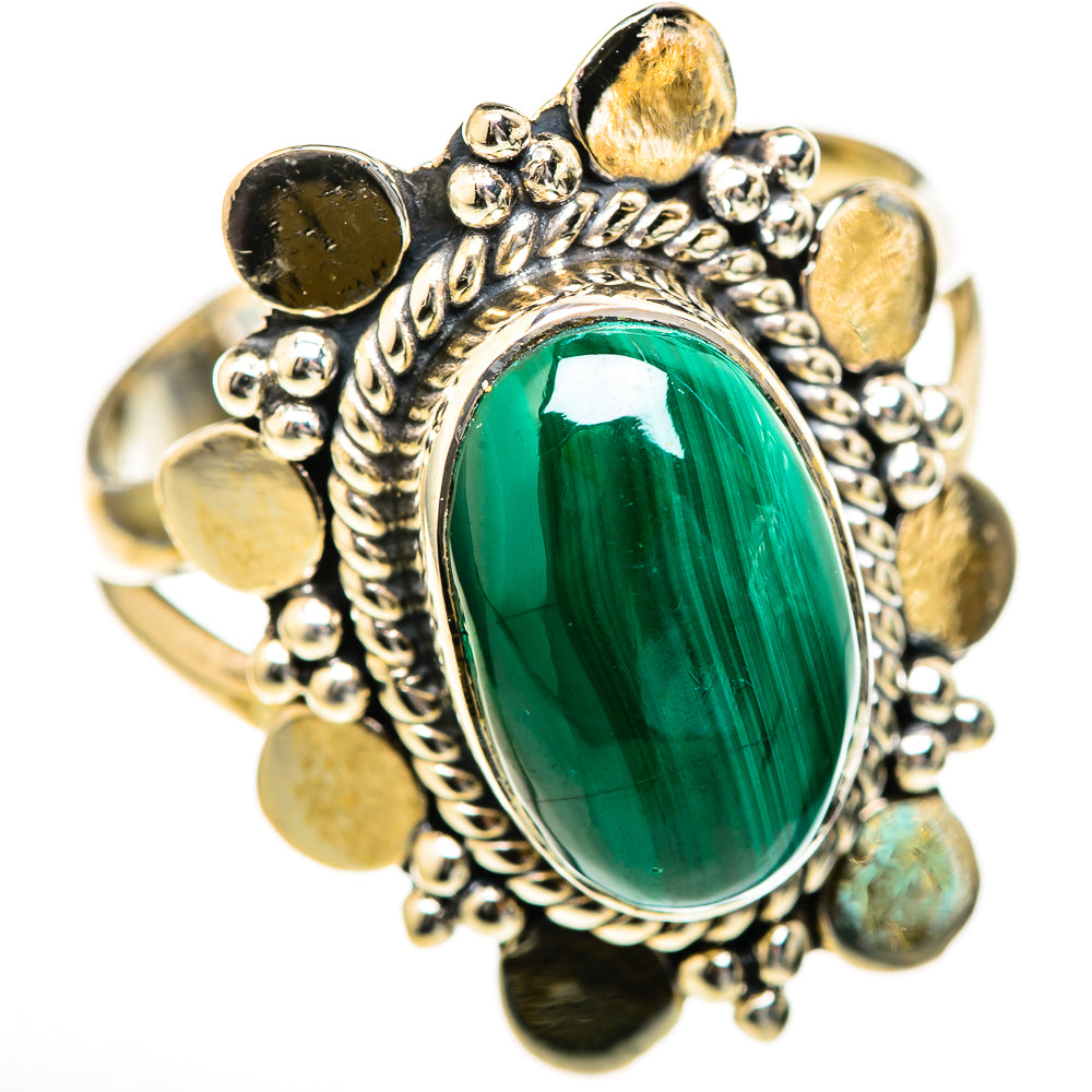Malachite Rings handcrafted by Anasilvercos - RING128128 - Photo 2