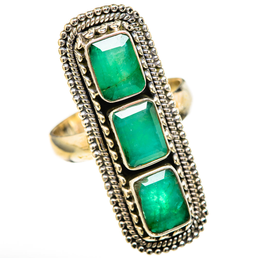 Zambian Emerald Rings handcrafted by Anasilvercos - RING128129 - Photo 2