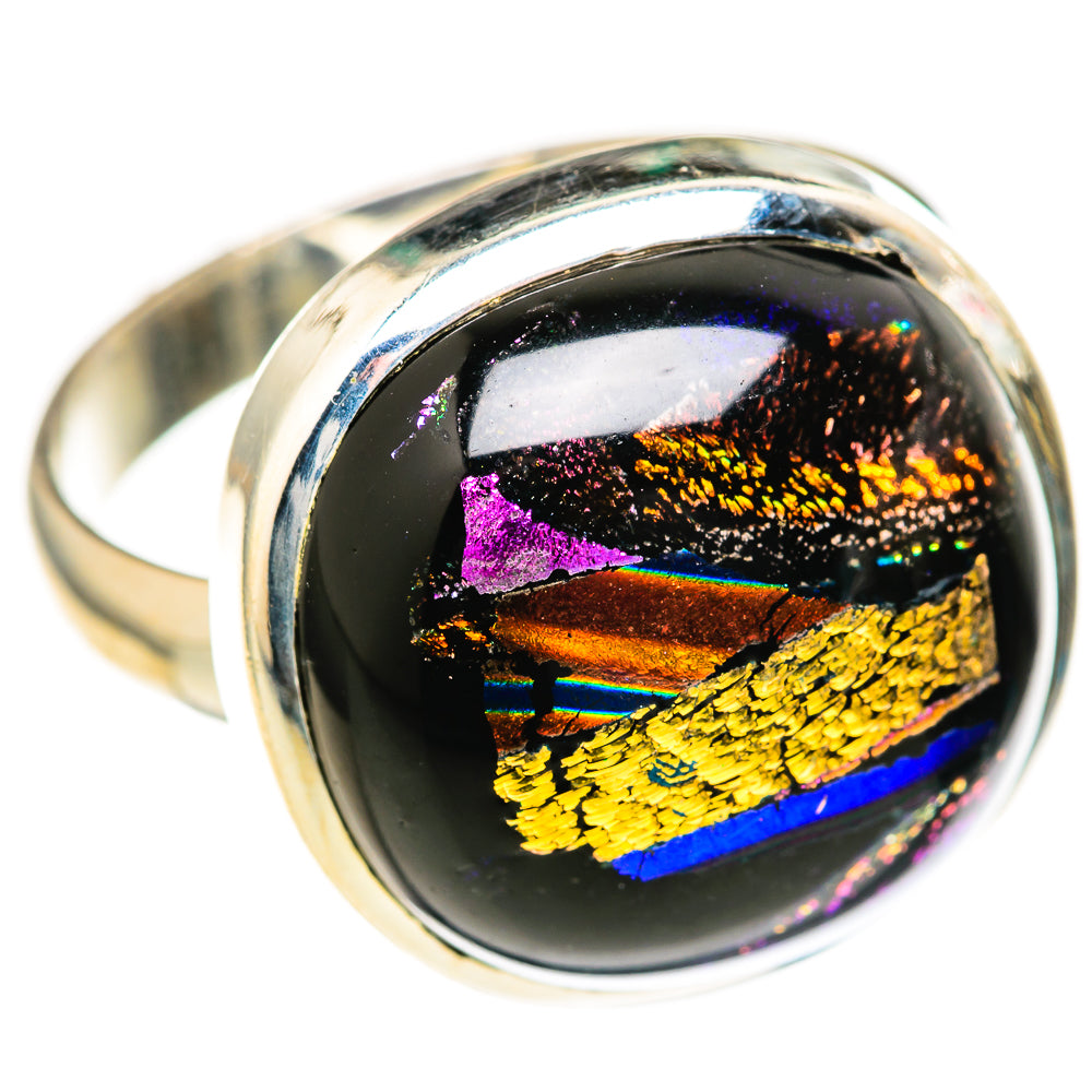 Dichroic Glass Rings handcrafted by Anasilvercos - RING128136 - Photo 2