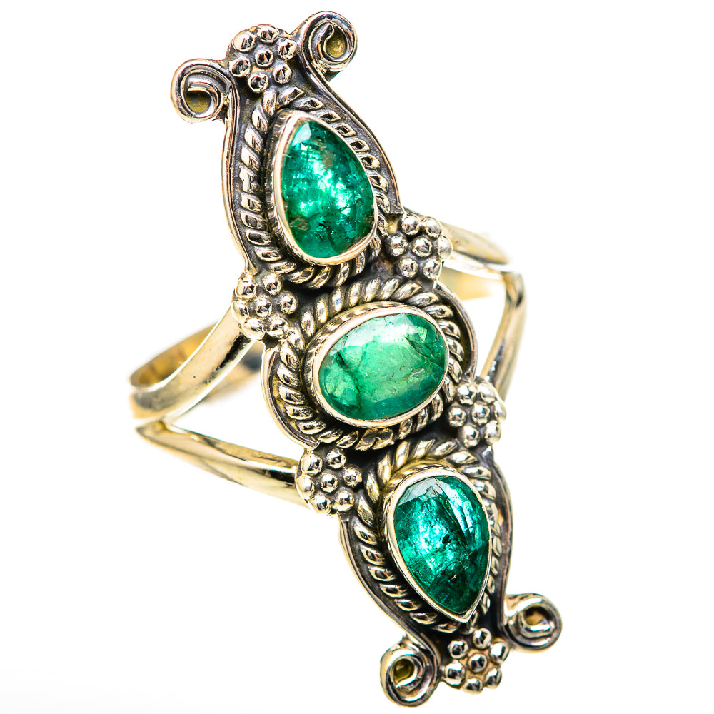 Zambian Emerald Rings handcrafted by Anasilvercos - RING128150 - Photo 2