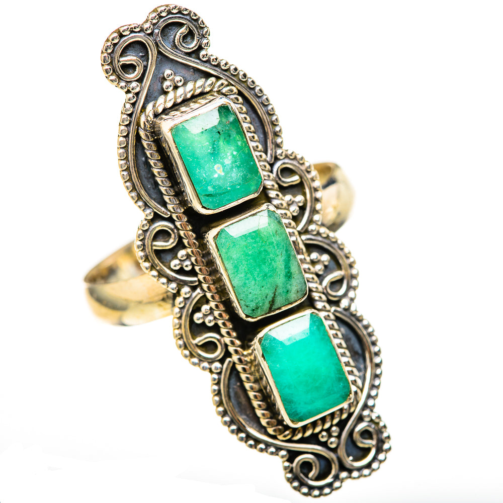 Zambian Emerald Rings handcrafted by Anasilvercos - RING128171 - Photo 2