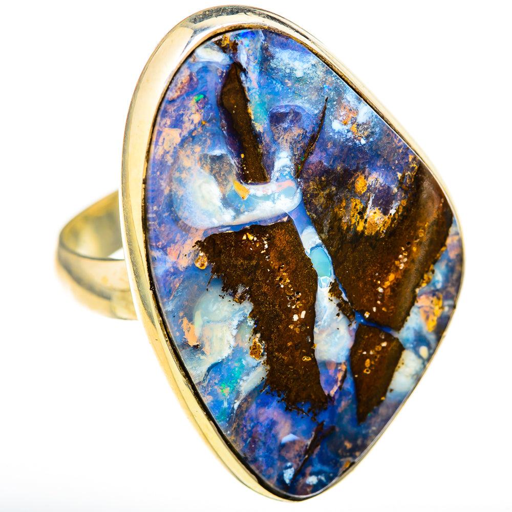 Boulder Opal Rings handcrafted by Anasilvercos - RING128186 - Photo 2