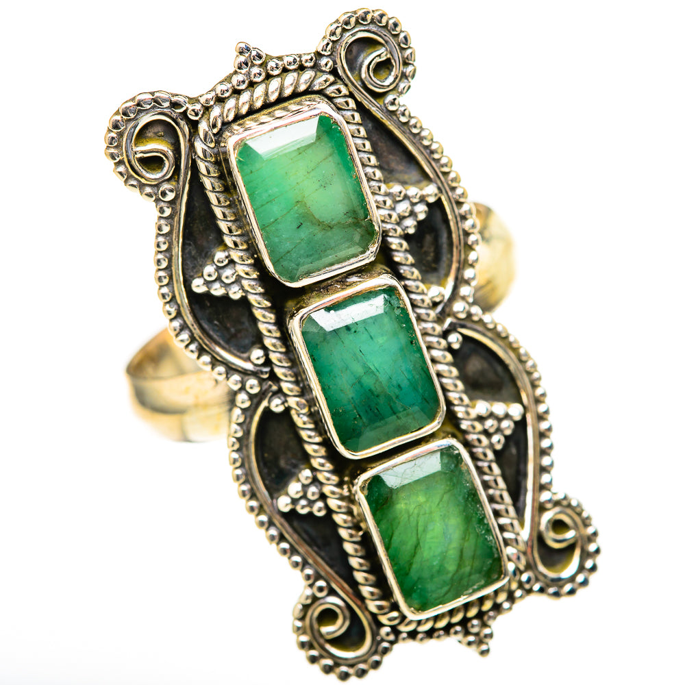 Zambian Emerald Rings handcrafted by Anasilvercos - RING128194 - Photo 2