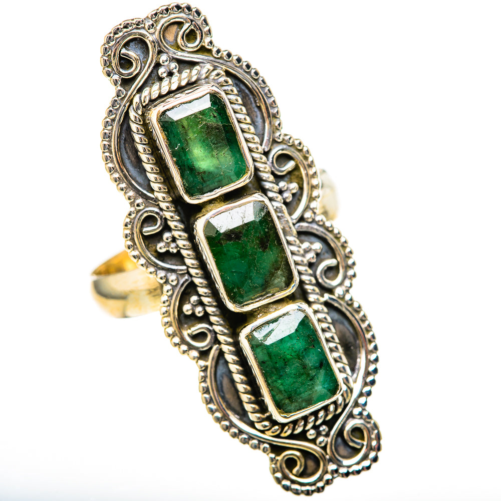 Zambian Emerald Rings handcrafted by Anasilvercos - RING128195 - Photo 2