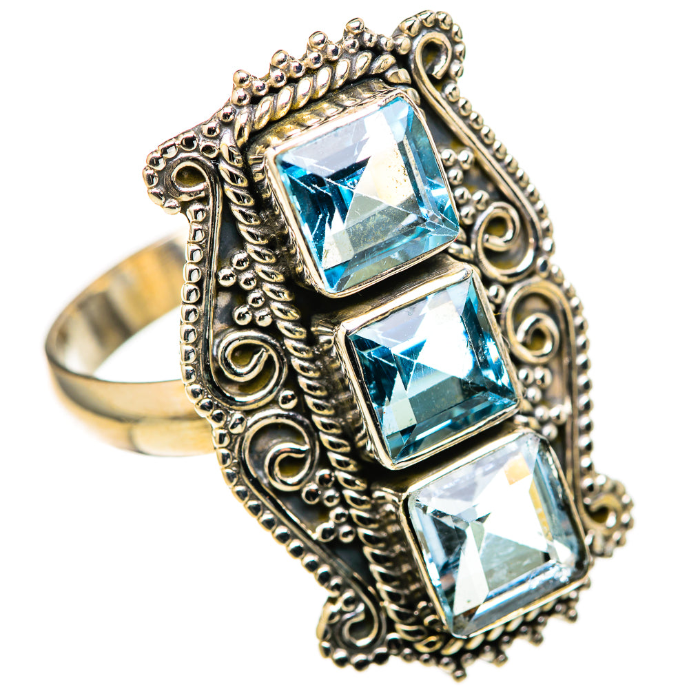 Blue Topaz Rings handcrafted by Anasilvercos - RING128220 - Photo 2