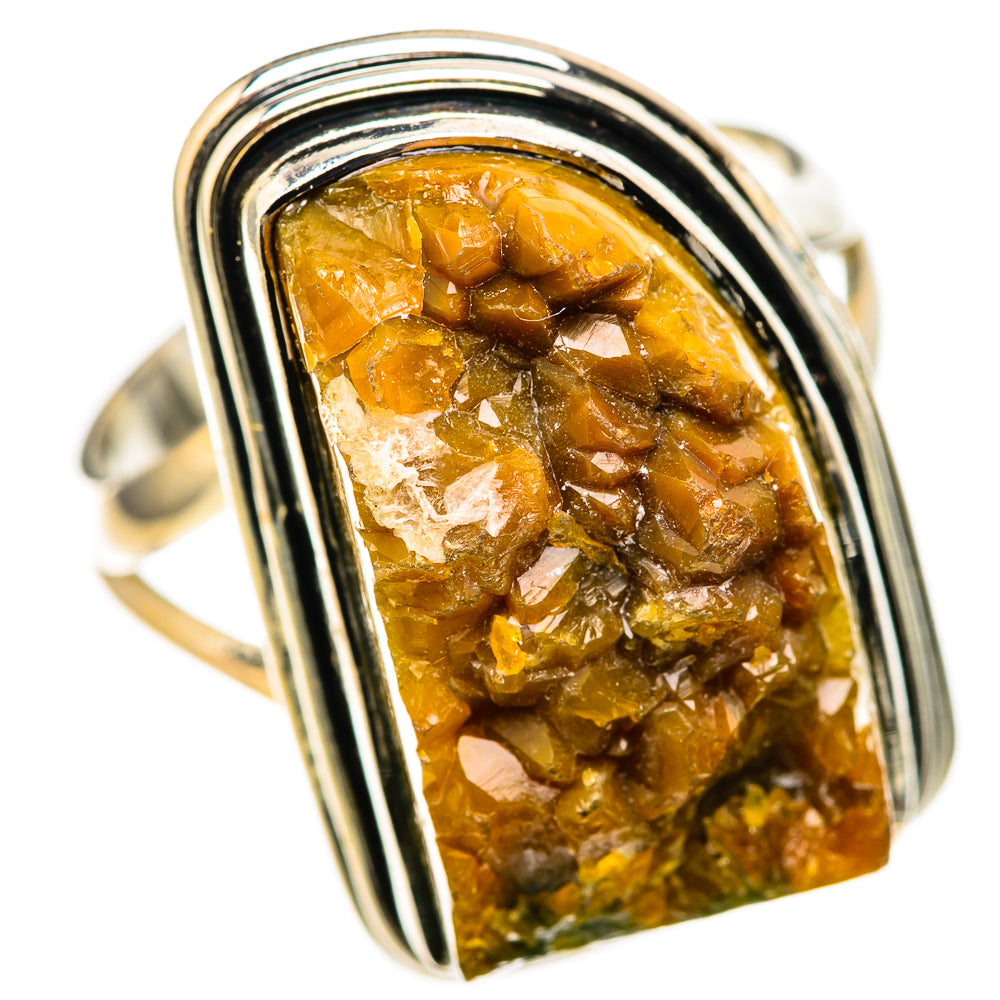 Orange Calcite Rings handcrafted by Anasilvercos - RING128229 - Photo 2