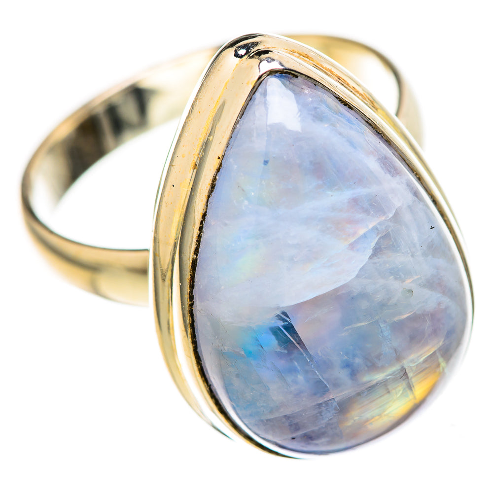 Rainbow Moonstone Rings handcrafted by Anasilvercos - RING128239 - Photo 2
