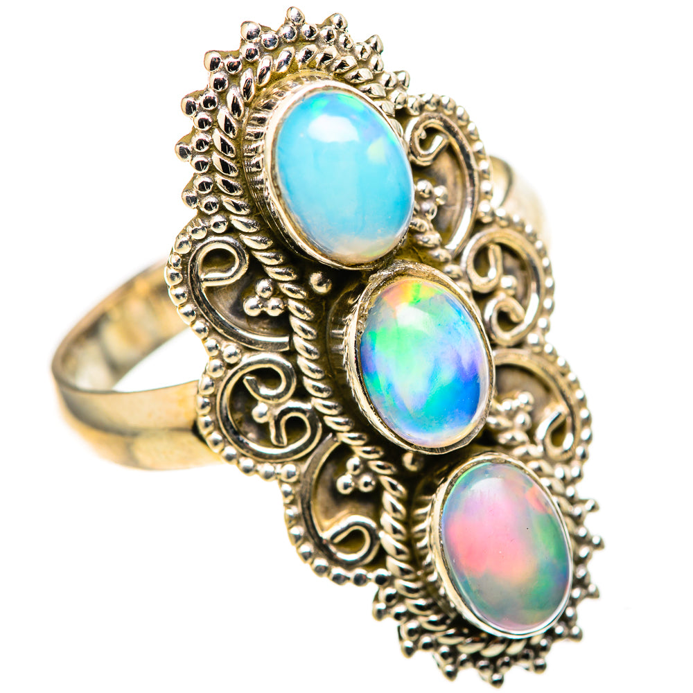 Ethiopian Opal Rings handcrafted by Anasilvercos - RING128246 - Photo 2