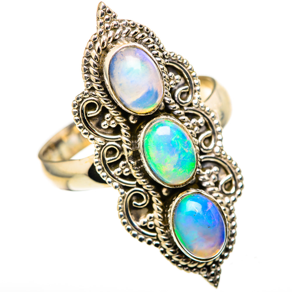 Ethiopian Opal Rings handcrafted by Anasilvercos - RING128247 - Photo 2