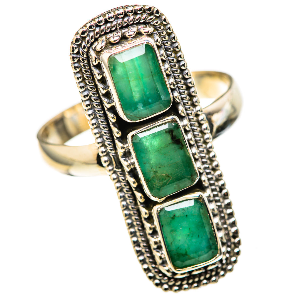 Zambian Emerald Rings handcrafted by Anasilvercos - RING128256 - Photo 2
