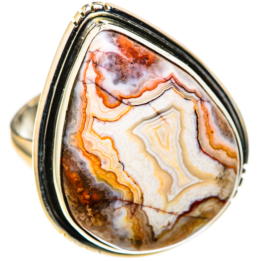 Crazy Lace Agate Rings handcrafted by Anasilvercos - RING128260 - Photo 2