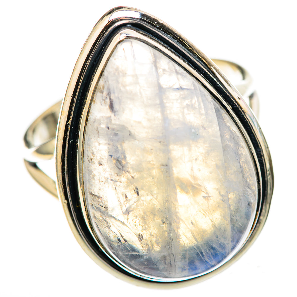Rainbow Moonstone Rings handcrafted by Anasilvercos - RING128269 - Photo 2