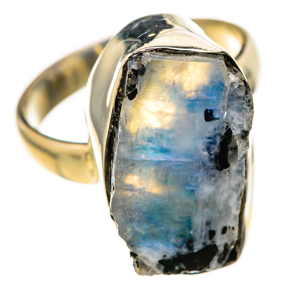 Rainbow Moonstone Rings handcrafted by Anasilvercos - RING128270 - Photo 2