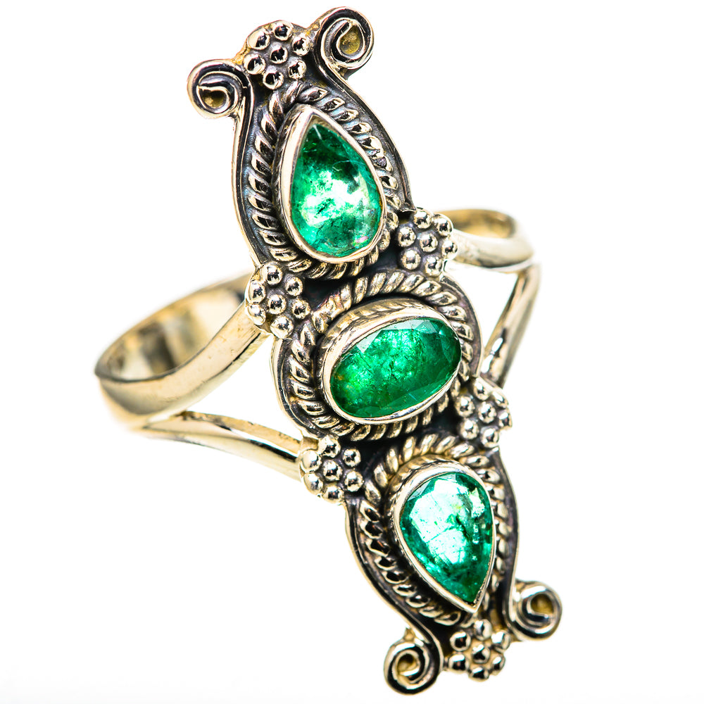 Zambian Emerald Rings handcrafted by Anasilvercos - RING128287 - Photo 2