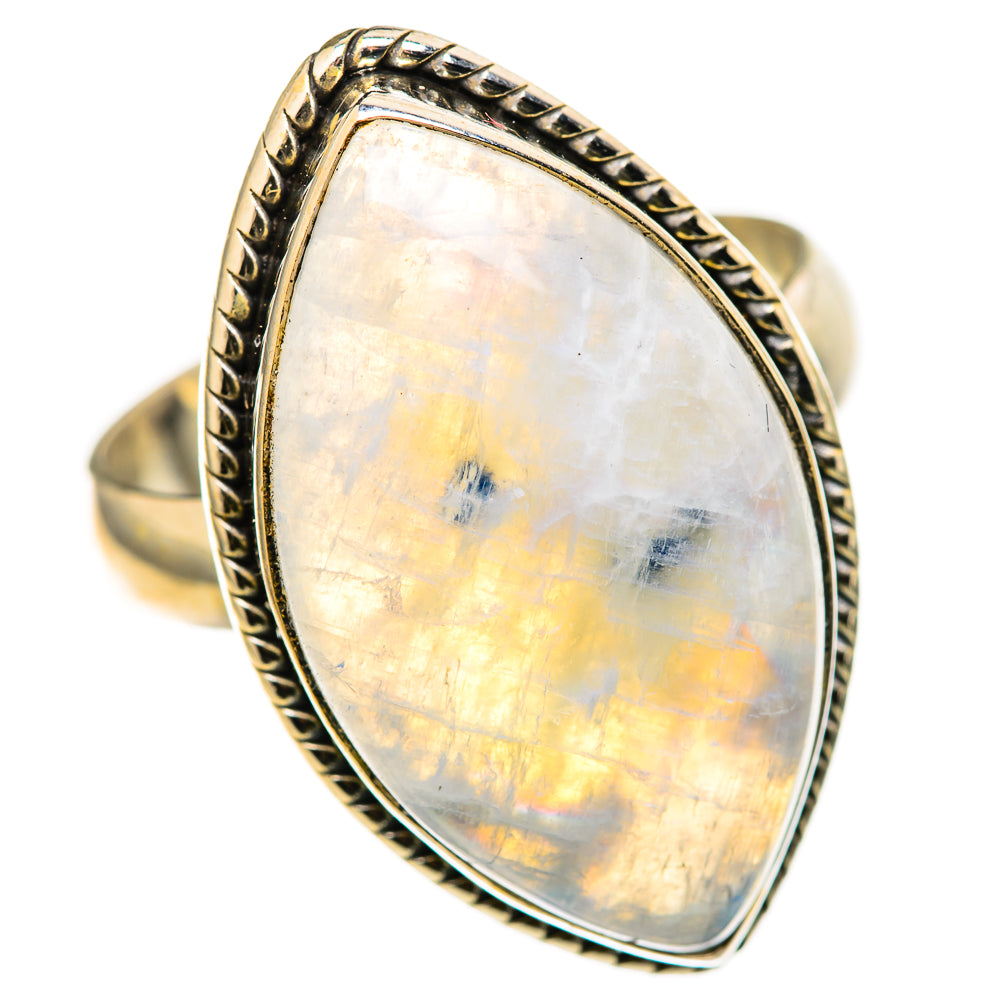 Rainbow Moonstone Rings handcrafted by Anasilvercos - RING128296 - Photo 2