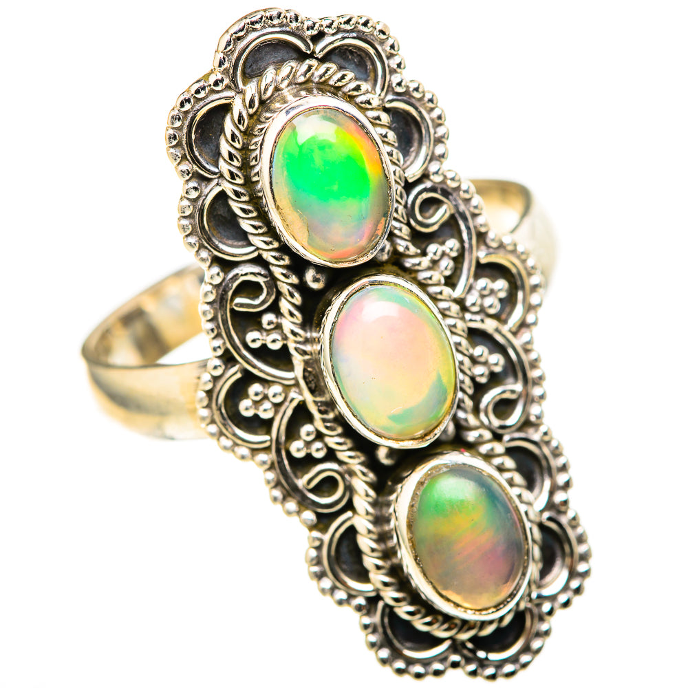 Ethiopian Opal Rings handcrafted by Anasilvercos - RING128302 - Photo 2