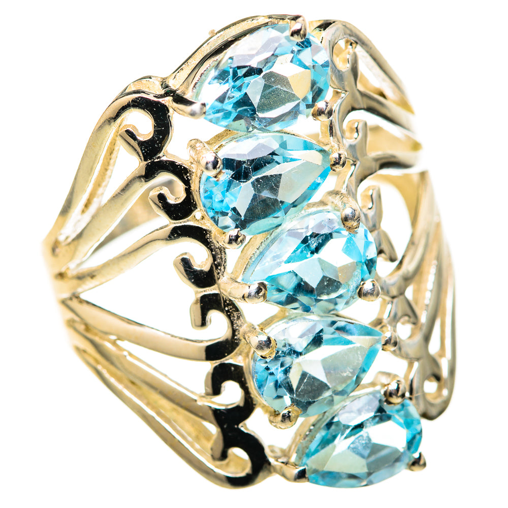 Blue Topaz Rings handcrafted by Anasilvercos - RING128309 - Photo 2