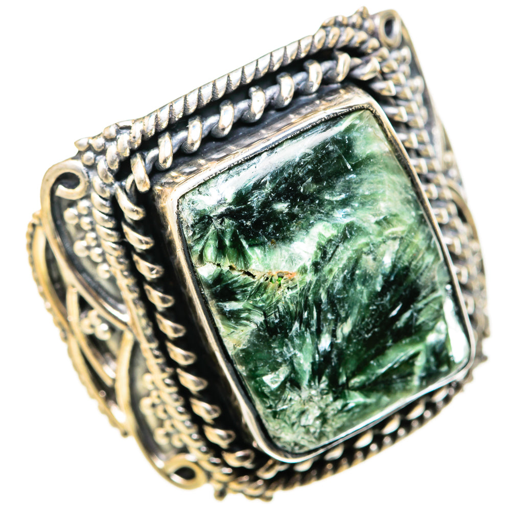 Seraphinite Rings handcrafted by Anasilvercos - RING128340 - Photo 2