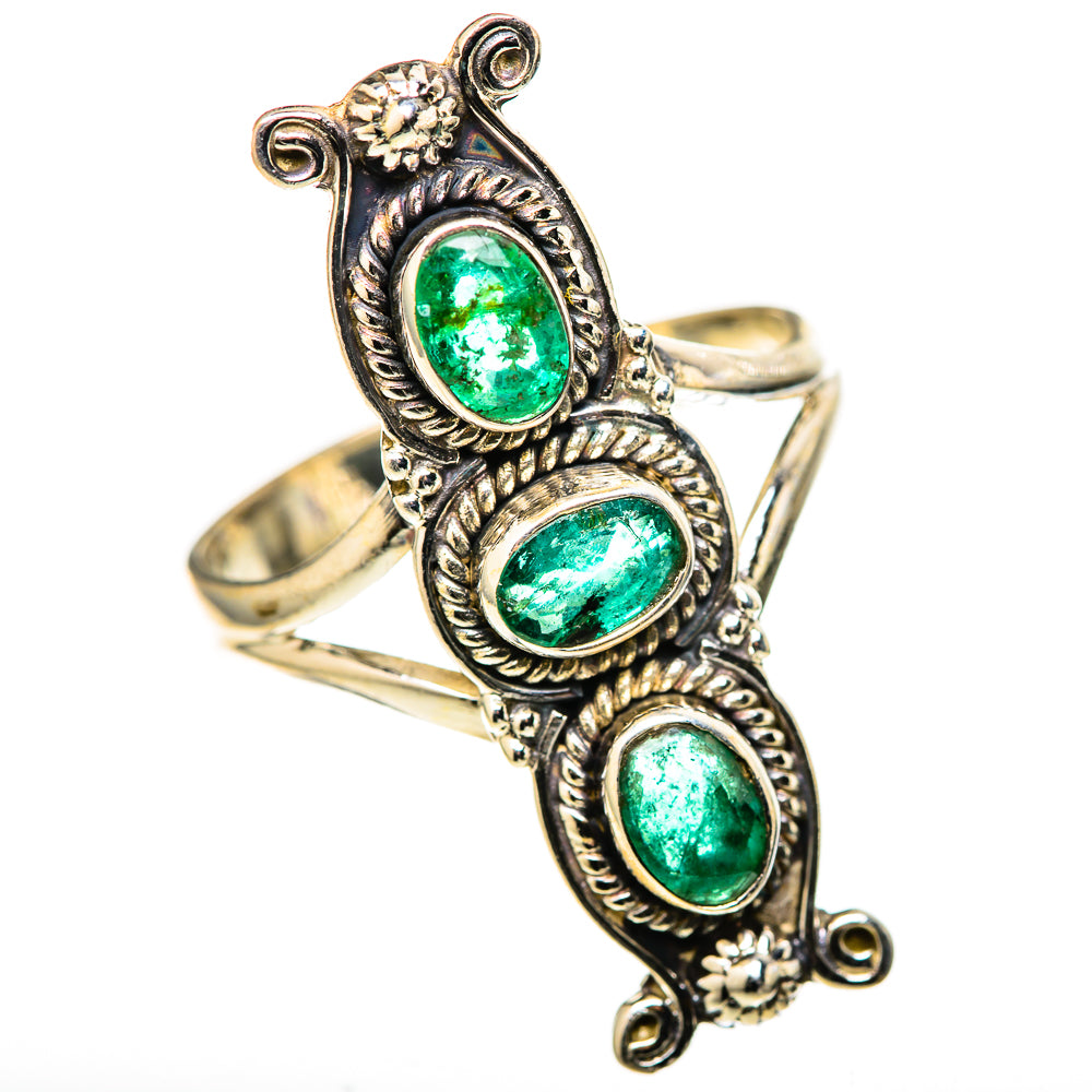 Zambian Emerald Rings handcrafted by Anasilvercos - RING128342 - Photo 2
