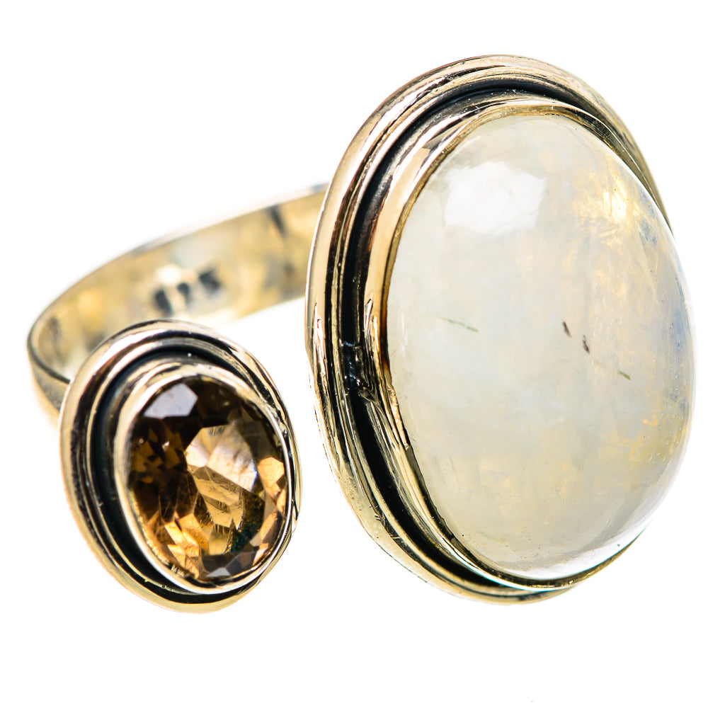Rainbow Moonstone Rings handcrafted by Anasilvercos - RING128348 - Photo 2